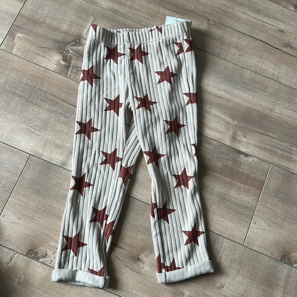 NWT EMC Italian Brand 2 Piece Dress/Pants Matching Baby Girl Star Set 24 Months